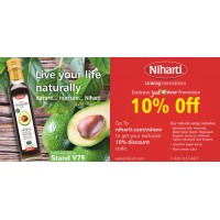 Niharti at the Just V Show -  Vegan & Vegetarian exhibition